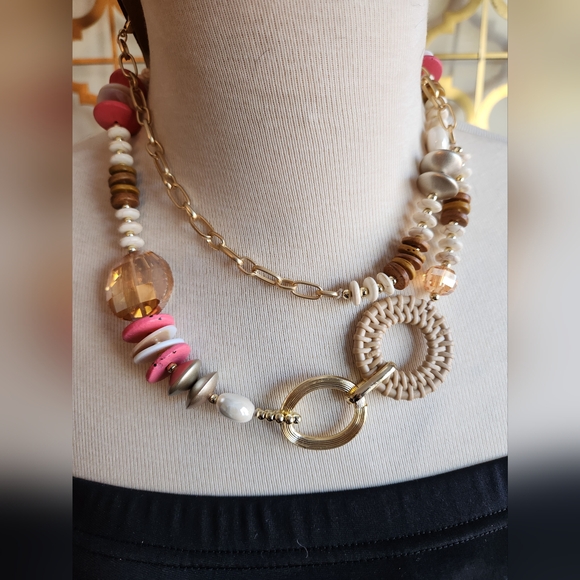 Elegant Multicolor Crystal Beaded Necklace - Picture 7 of 14